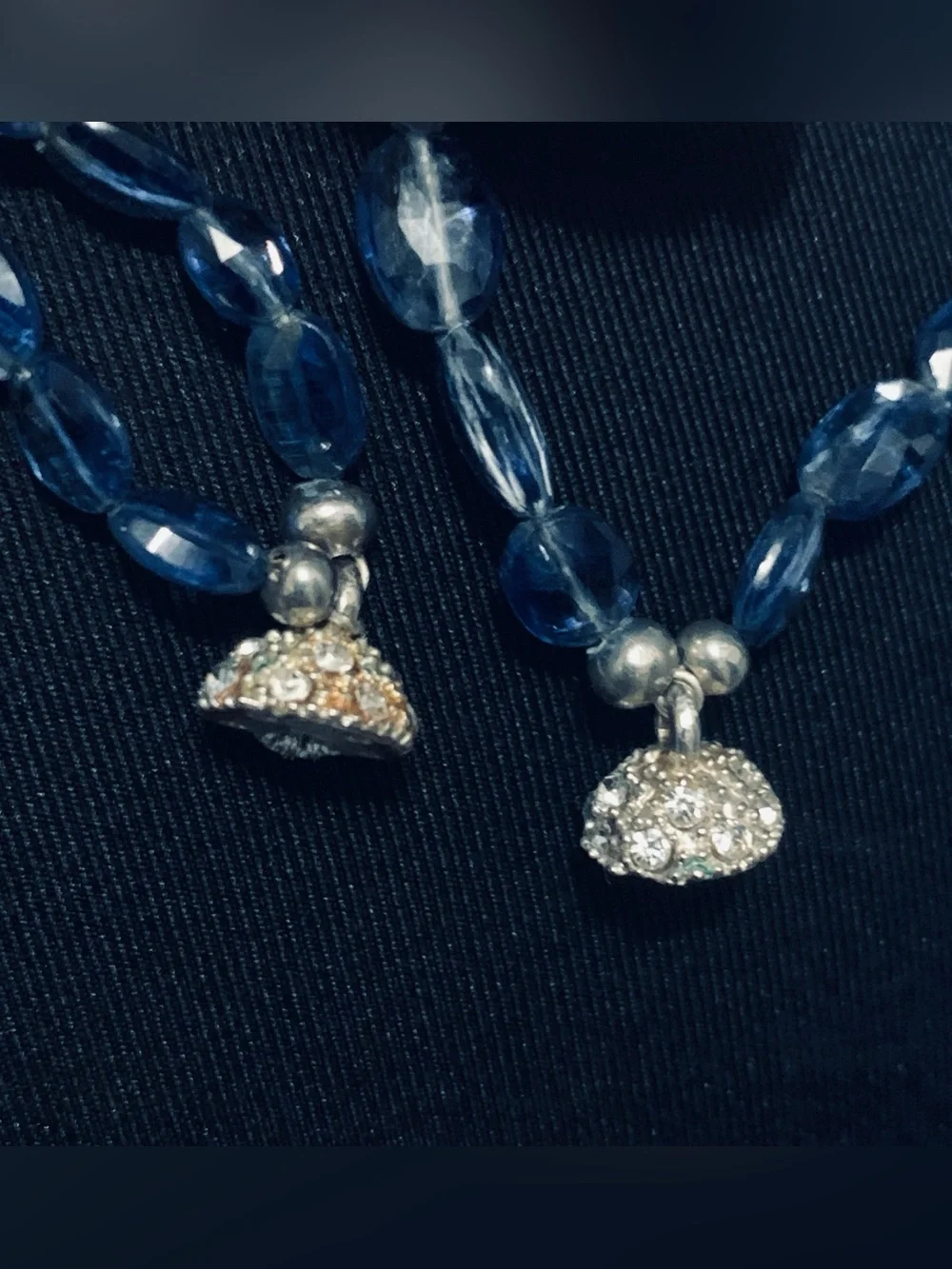 Multi-strand Blue Beaded Gemstone Necklace